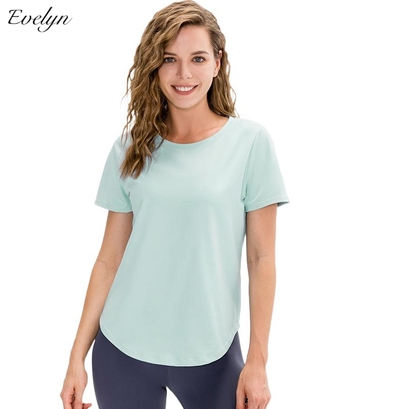 EVELYN Women's Loose Yoga Top Quick-Drying Casual Workout Clothes Breathable Running Top OEM ODM