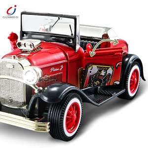 Chengji 1:36, modelo de coche de aleación, juguetes, coches de juguete clásicos, luces geniales Retro, música, modelo fundido a presión, coche de juguete, puerta abierta de Metal, tirar hacia atrás - Product Image 2