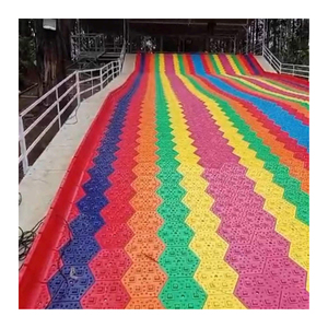 Voar adulto parque diversões colorido Playground seco colorido crianças plástico arco-íris Slide - Product Image 4