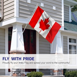 Bandera Canadiense Personalizada de 3x5 pies (90x150 cm) de Poliéster de Larga Duración, Color Vívido, Doble Cara, para <span class=keywords><strong>Club</strong></span> de Fútbol - Product Image 2