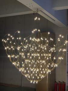 ECOJAS Tùy Chỉnh Chuyên Nghiệp Kiến Trúc Sư Thiết Kế Khách Sạn Thiết Bị Chiếu Sáng <span class=keywords><strong>LED</strong></span> Thép Không Gỉ Đèn Trần Hiện Đại 80 200W <span class=keywords><strong>24</strong></span> - 48 - Product Image 3