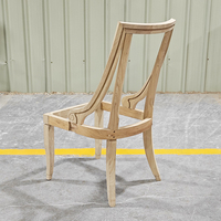 Cadre de chaise de salle à manger en bois de frêne Cadre de meuble non fini Cadre de chaise en bois de frêne non fini