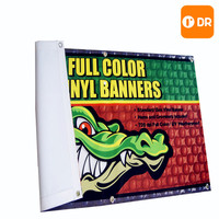 Bannière publicitaire extérieure en tissu maillé de grande taille, découpe à la forme, imprimée, imperméable, rétractable, pliable, portable, en vinyle PVC