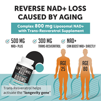 Complément NAD OEM Liposomal pour l'énergie cellulaire, la réparation cérébrale et musculaire, formule NAD Pure Max Absorption pour hommes