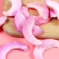 Premium Gefreeze-droogde Perzikplakjes, Ongesuikerd Gefreeze-droogd Fruit, Gezonde Knapperige Gedroogde Vruchten Groothandelslevering aan Wereldwijde Voedingsdistributeurs