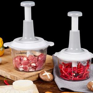 Large 1.5L Bowl Effortless <b>Vegetable</b> <b>Chopper</b> Meat Mincer Fruits and Herbs <b>Chopper</b> Garlic Onion Hand Press Manual Food <b>Chopper</b> - Product Image 1