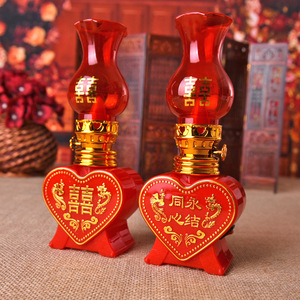 Bougie LED de mariage Xijiale, en plastique rouge en forme de cœur, décoration pour chambre nuptiale - Product Image 1