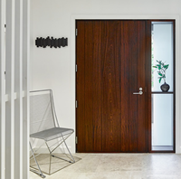 Porte coupe-feu en bois de 20 à 90 minutes de résistance au feu, design Shaker moderne, porte d'entrée d'hôtel personnalisée
