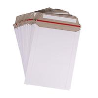 Zmybcpack 100 Paket Amplop Kertas Putih Biasa Ukuran 6x8 Inci dengan Segel Otomatis dan Jendela, untuk Foto, CD, Dokumen, dan Pengiriman Surat