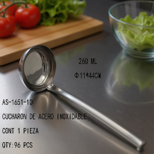 Cucharón de acero inoxidable, 260 ml, 11x44 cm, herramienta duradera para cocina, restaurante, servicio de camping - Product Image 2