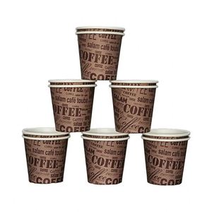 Gobelet à café jetable à double paroi biodégradable avec estampage à chaud en feuille d'or, papier synthétique personnalisable - Product Image 4