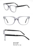 Gafas de acetato de alta calidad con bisagras de resorte, montura cuadrada, lentes ópticas de diseñador para mujer