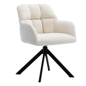 Moden Mobilier de salon Tabourets de bar en velours Vanity Chair Silla Escritorio Chaise d'ordinateur de bureau pivotante pour chambre à coucher Étude Blanc - Product Image 4