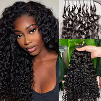 Extensions de cheveux humains bouclés au crochet, tresses sans nœuds, mèches de cheveux humains bouclés birmans pré-bouclées
