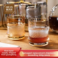 Tasse à glace en verre épaissi anti-brûlure, couleur personnalisée, compatible lave-vaisselle et micro-ondes, style minimaliste/nordique, pour whisky et café