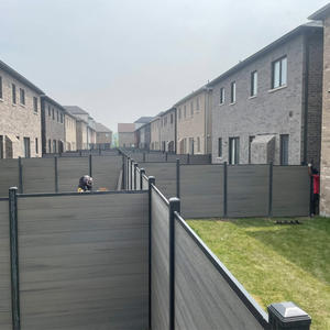 Ensemble de clôtures en composite WPC personnalisé, panneau de clôture de jardin composé, clôture moderne en bois-plastique WPC pour l'extérieur - Product Image 2