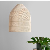 Lampe suspendue en rotin tressé de qualité supérieure, faite à la main, de forme ronde, pour escalier, style moderne
