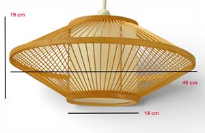 Ellipsoid Bamboo Lampshade Pendant Light Handmade Natural Bamboo <b>Ceiling</b> Shade Eco Lantern OEM Supplier Vietnam - Product Image 3