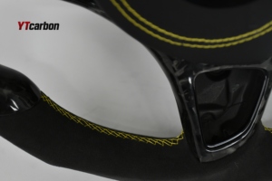 Ytcarbon พวงมาลัยอัลแคนทาราแบบอุ่นทำจากคาร์บอนไฟเบอร์ปลอมแปลงสำหรับ X166 <span class=keywords><strong>GLS350d</strong></span> รถคูเป้ยี่ห้อที่กำหนดเองได้สำหรับ GLS - Product Image 2
