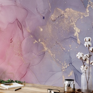 2023 New Mural Custom Size <strong>Marble</strong> Texture <strong>Wallpaper</strong> pink <strong>Purple</strong> Yellow - Product Image 4