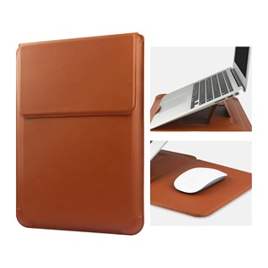 กระเป๋าใส่แล็ปท็อปแบบมีขาตั้ง วัสดุหนัง PU พร้อมฟังก์ชั่นหลากหลาย - Product Image 1