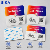 Cartes de contrôle d'accès programmables SIKA PVC personnalisées avec code QR, cartes NFC intelligentes pour petites entreprises