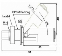 Capteur de niveau de liquide 3 pièces, interrupteur à flotteur horizontal à montage latéral en PP, distance de détection de 10 cm, sortie numérique, modèle LY1653 pour