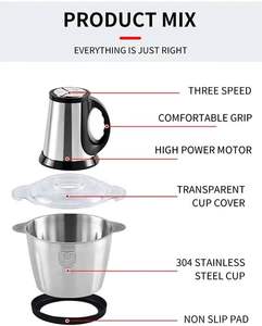 2025 New Three-speed Meat <b>Grinder</b> 2L/3L/5L <b>Electric</b> Fufu Crusher Large-capacity <b>Food</b> Blender - Product Image 3