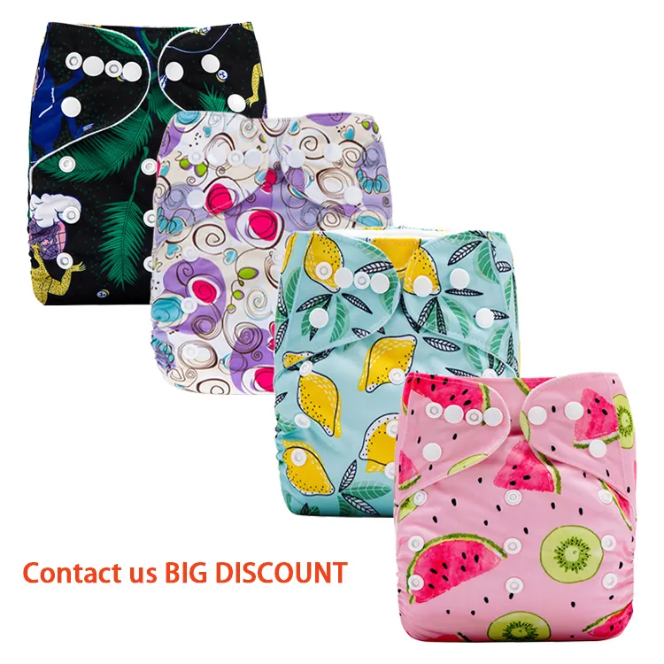 Ananbaby Manufacture Ecological Wholesale baby washable diapers reusable cloth nappies waterproof one size cloth diaper soft