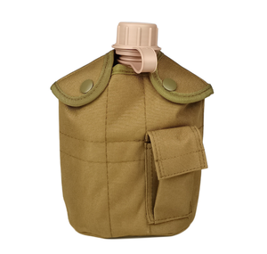 DFS27 Wholesales Promotion Camouflage Camping Outdoor Travel Portable 1L <b>Water</b> <b>Bottle</b> with Fabric Cover Bag and Molle <b>Clips</b> - Product Image 2