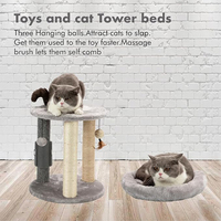 Dropshipping d'usine designer petit arbre à chat maison cadre d'escalade intérieur gris peluche chat griffoir lit pour petits chats