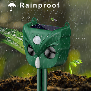 Năng lượng mặt trời siêu âm động vật <span class=keywords><strong>Repeller</strong></span> ngoài trời chim kiểm soát ổ đĩa đi Chim chó mèo cáo Hươu Thỏ rừng Chuột rắn động vật hoang dã - Product Image 6