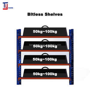 מחסן תעשייתי מדף אחסון תעשייתי מדף כבד חובה מדפים מערכות רסק פלדה מקורי כיסוי שחור לבן כחול - Product Image 4