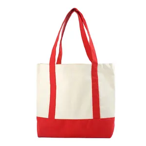 Cheap Large Capacity Custom Handheld Patchwork Cotton Canvas Bag Creative Shoulder Sports Gym Cotton Bag