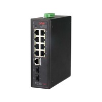 ONV 10 Port PoE Gigabit Managed PoE Switch dengan 2 SFP Ring Industrial PoE Network Switch untuk Luar Ruangan (ONV-IPS33108PFM)