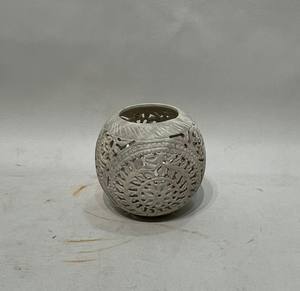 Carved Stone Globe <b>Candle</b> <b>Holder</b> elegant decorative piece inspired by traditional hand carved artistry - Product Image 3