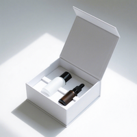 Boîte cadeau en carton magnétique avec doublure en EVA noir mat écologique, emballage personnalisé pour cosmétiques avec insert