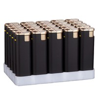 Offre Spéciale Allume-cigare imprimé logo personnalisé en plastique noir recharge gaz pas cher en gros personnalisé Allume-cigare design moderne