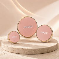 Pot de crème cosmétique de luxe en plastique rose PETG de 15g, 30g, 50g pour soins personnels, crème visage et corps avec couvercles