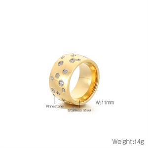 Wholesale <b>Charms</b> Stainless Steel Men Rings Stainless Steel Flower Zircon Design for Holiday - Product Image 3