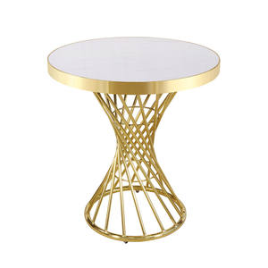 Mesa de centro de mármol púrpura redonda <span class=keywords><strong>Glamour</strong></span>, muebles de comedor de madera al mejor precio para uso en almacén - Product Image 1