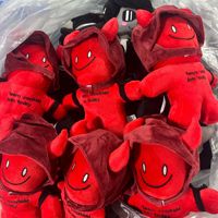 Muñeco de Peluche Personalizado Uyeah, Diseño de Diablo Rojo con Capucha, Juguete de Peluche de Dibujos Animados, Regalo Personalizado