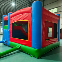 Château gonflable portable de qualité commerciale à double toboggan pour enfants et adultes