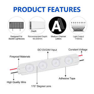 Module LED 12V 2835 4 modules lumineux LED pour boîte à lettres lumineuse - Product Image 5