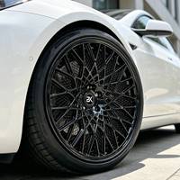Jantes Bku Custom 5x114.3 forgées pour Tesla Model 3 Model Y Model S 18 19 20 21 pouces, jantes en alliage d'aluminium noir brillant