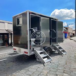 Portable luxe <span class=keywords><strong>toilettes</strong></span> remorque 4 Station Mobile automatique autonettoyant <span class=keywords><strong>toilettes</strong></span> <span class=keywords><strong>publiques</strong></span> pour parc Camping en plein air salle de bain douche - Product Image 1