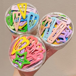 Barrettes pour cheveux en forme d'étoile à cinq branches, couleur dopamine, pour enfants, pinces latérales pour filles, pinces BB pour bébés, accessoires capillaires mignons - Product Image 1