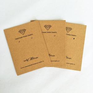 カスタム印刷クラフト紙イヤリングペーパーカードラベルジュエリー表示タグジュエリー包装用バッキングカードロゴ付きカスタム - Product Image 2