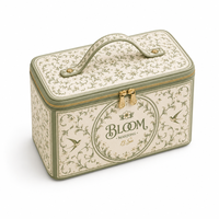 Étui de voyage en cuir PU pour jeu de Mahjong, motif floral vintage, pochette de rangement protectrice pour accessoires de jeu