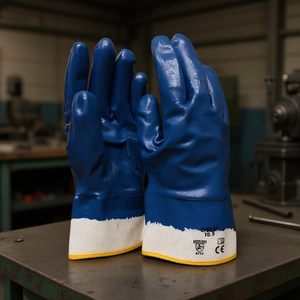 ถุงมือเคลือบไนไตรล์ ขนาด 10 ถุงมือป้องกันการบาดสำหรับงานหนัก - Product Image 3